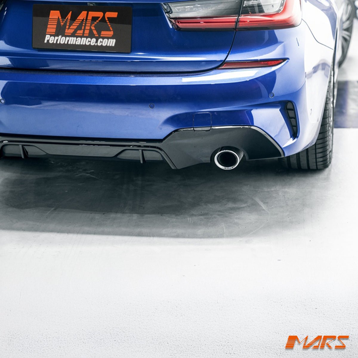 Gloss Black Performance Rear bumper bar Diffuser Bodykit for BMW 3 - Series G20 G21 M Sport, Pre LCI 2018 - 2022 - Mars Performance