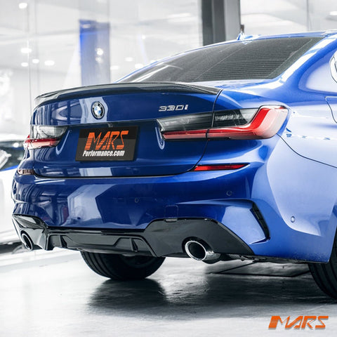 Gloss Black Performance Rear bumper bar Diffuser Bodykit for BMW 3 - Series G20 G21 M Sport, Pre LCI 2018 - 2022 - Mars Performance