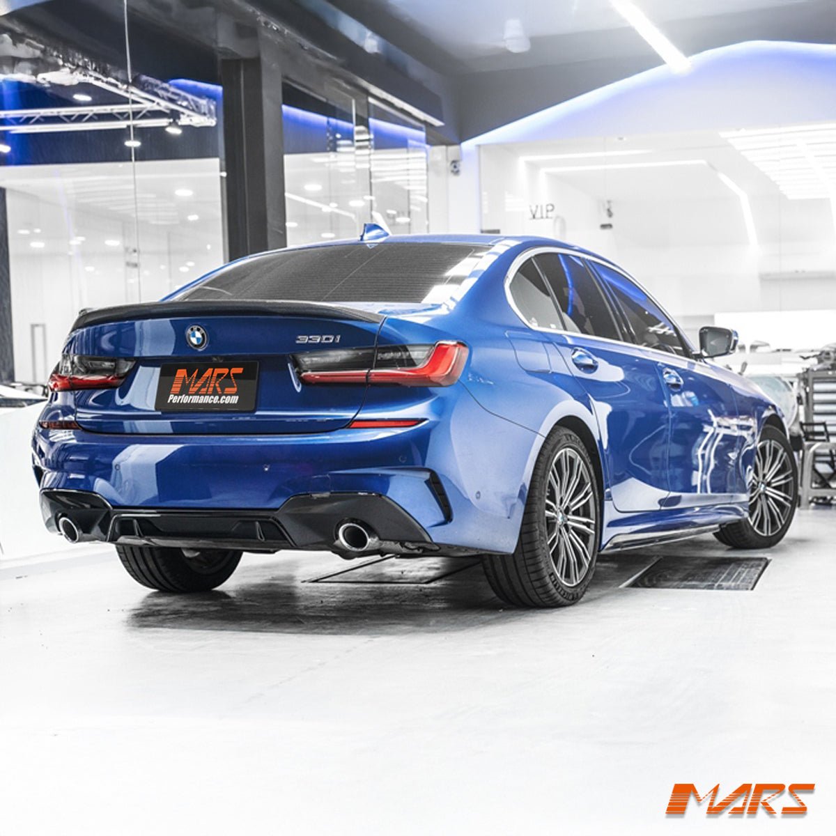Gloss Black Performance Rear bumper bar Diffuser Bodykit for BMW 3 - Series G20 G21 M Sport, Pre LCI 2018 - 2022 - Mars Performance