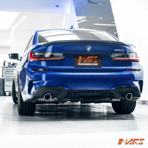 Gloss Black Performance Rear bumper bar Diffuser Bodykit for BMW 3 - Series G20 G21 M Sport, Pre LCI 2018 - 2022 - Mars Performance