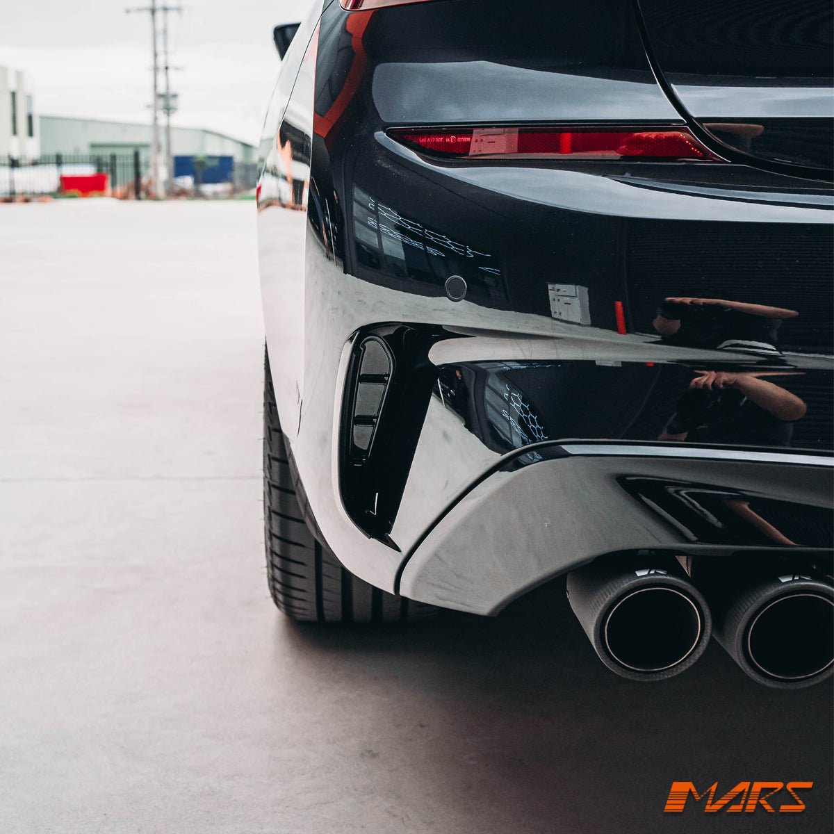 Gloss Black Performance rear bumper bar vents blade for BMW 3 - Series M Sport G20 Sedan G21 Wagon, Pre LCI 2018 - 2022 - Mars Performance