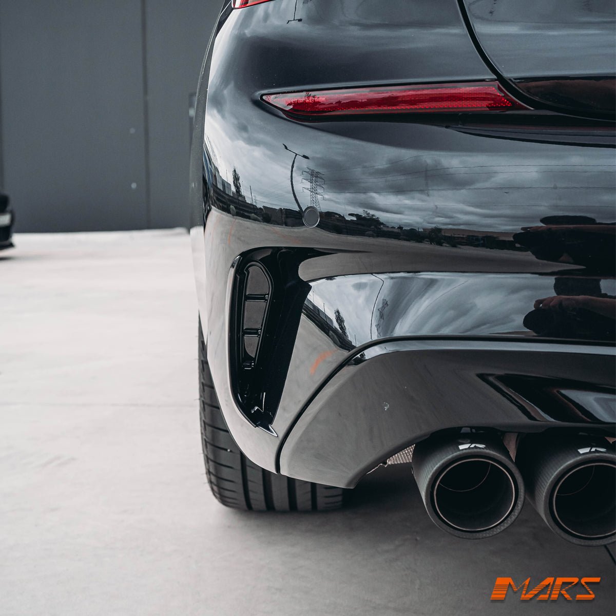 Gloss Black Performance rear bumper bar vents blade for BMW 3 - Series M Sport G20 Sedan G21 Wagon, Pre LCI 2018 - 2022 - Mars Performance