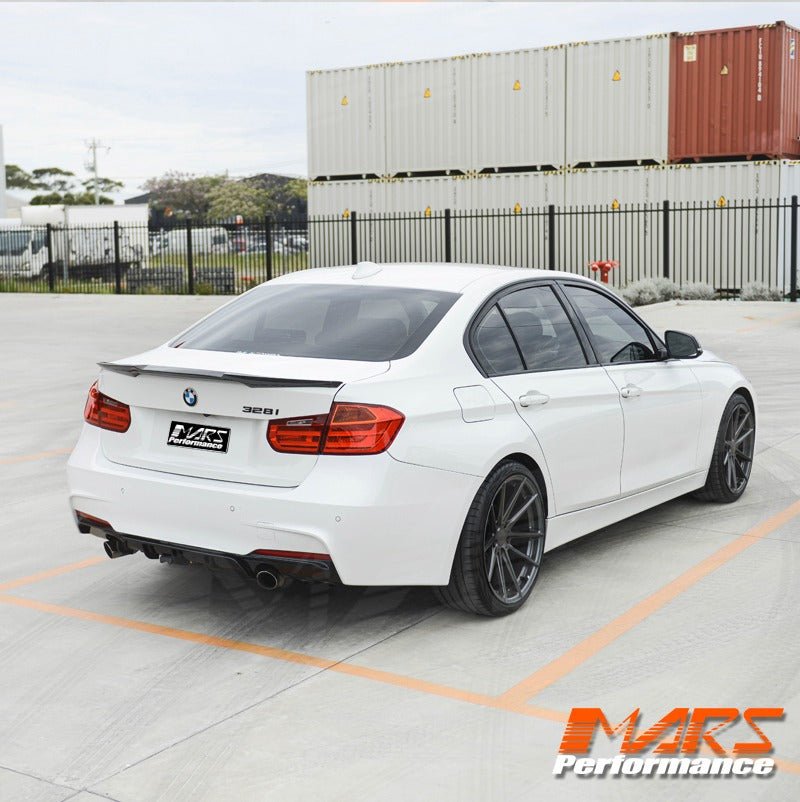 Gloss Black Performance style Rear bumper bar Twin Exhaust outlet Diffuser Bodykit for BMW 3 - Series F30 F31 M Tech M Sports 335i 340i - Mars Performance