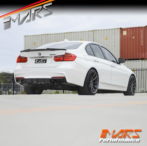Gloss Black Performance style Rear bumper bar Twin Exhaust outlet Diffuser Bodykit for BMW 3 - Series F30 F31 M Tech M Sports 335i 340i - Mars Performance