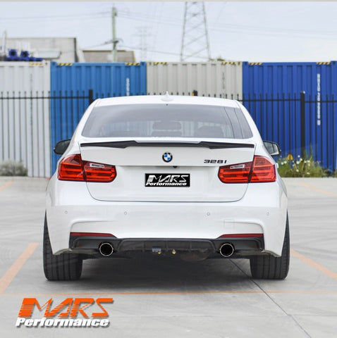 Gloss Black Performance style Rear bumper bar Twin Exhaust outlet Diffuser Bodykit for BMW 3 - Series F30 F31 M Tech M Sports 335i 340i - Mars Performance