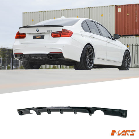 Gloss Black Performance style Rear bumper bar Twin Exhaust outlet Diffuser Bodykit for BMW 3 - Series F30 F31 M Tech M Sports 335i 340i - Mars Performance