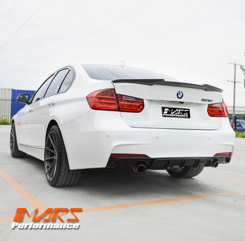 Gloss Black Performance style Rear bumper bar Twin Exhaust outlet Diffuser Bodykit for BMW 3 - Series F30 F31 M Tech M Sports 335i 340i - Mars Performance