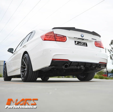 Gloss Black Performance style Rear bumper bar Twin Exhaust outlet Diffuser Bodykit for BMW 3 - Series F30 F31 M Tech M Sports 335i 340i - Mars Performance