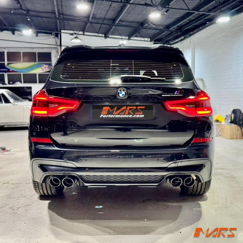 Gloss Black Rear Bumper Bar Diffuser Bodykit for BMW X3 G01 M Sport & X3M F97, Pre LCI 2017 - 2021 - Mars Performance