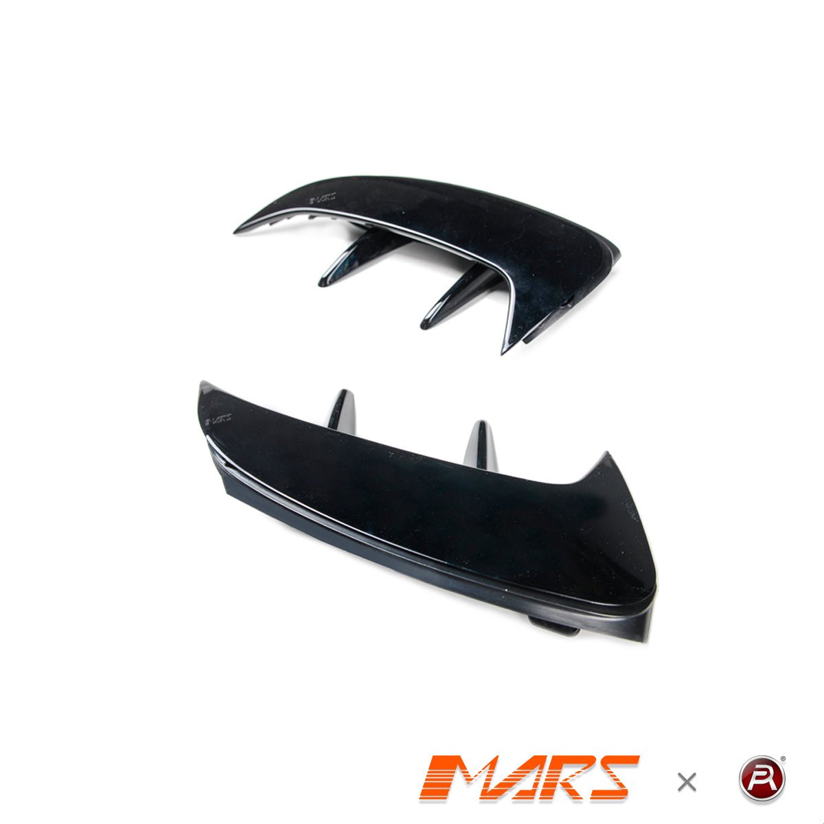 Gloss Black Rear bumper Bar side Aero Splitter Vent Blade Covers for Mercedes - Benz A - Class W177 with AMG Package & A35 A45 Hatch - Mars Performance