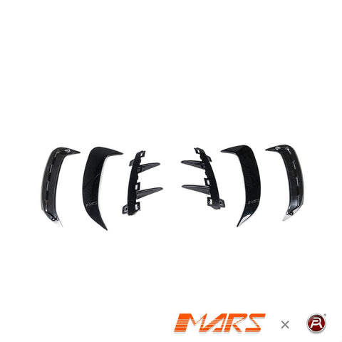Gloss Black Rear bumper Bar side Aero Splitter Vent Blade Covers for Mercedes - Benz A - Class W177 with AMG Package & A35 A45 Hatch - Mars Performance