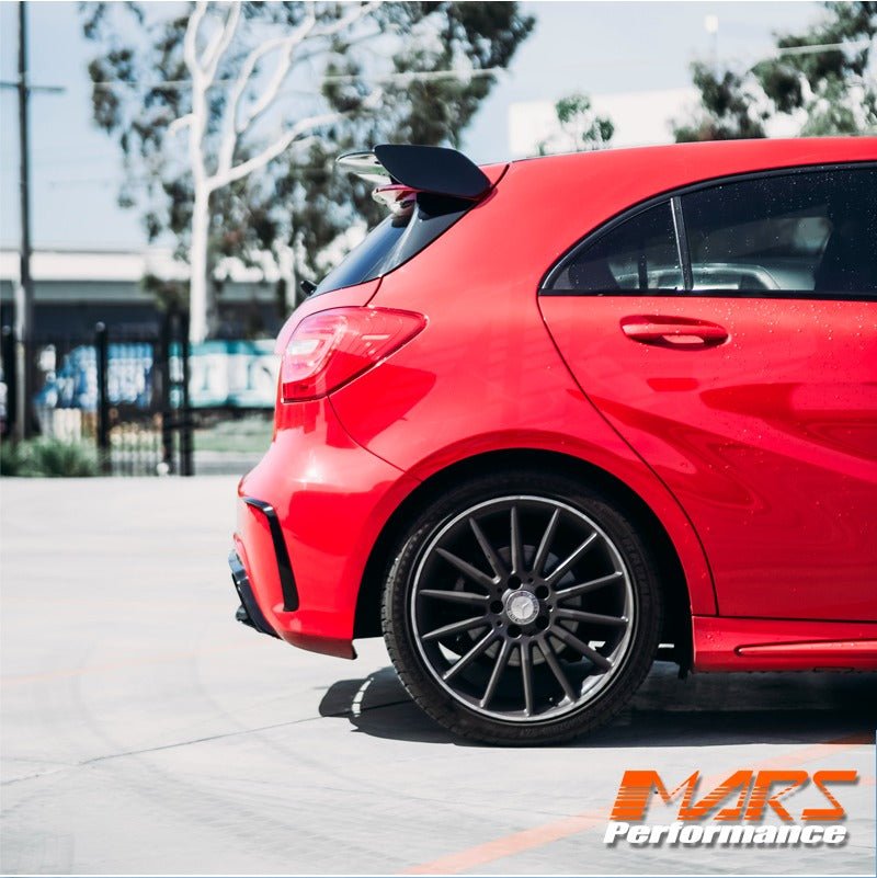 Gloss Black Rear bumper Bar side Splitter Vent Blade Canards Bodykit for Mercedes - Benz A - Class W176 A45 & AMG Package 2012 - 2018 - Mars Performance