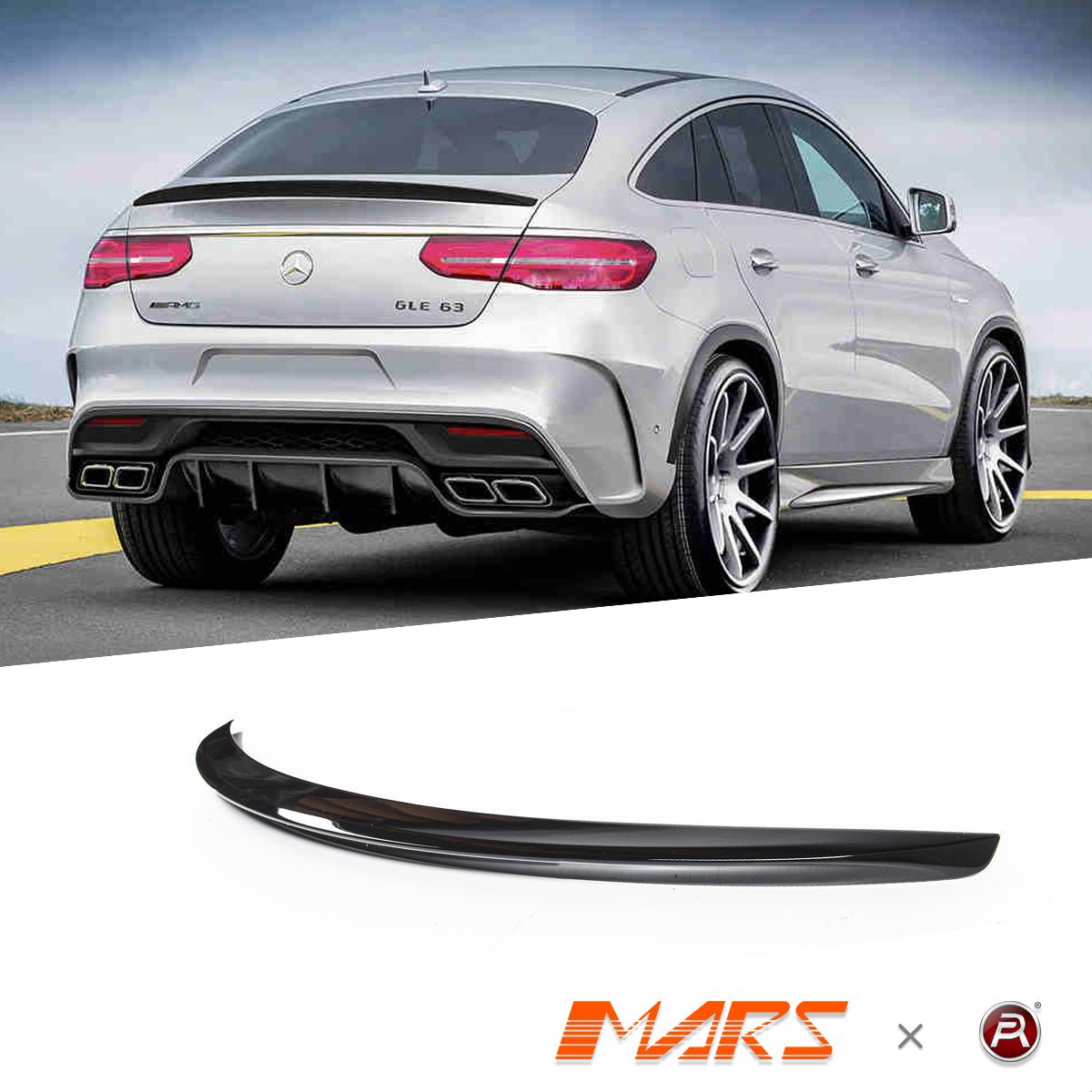 Gloss Black Rear Trunk Lip Spoiler Bodykit for Mercedes - Benz GLE Coupe W292 C292 & GLE63 GLE43 AMG 2015 - 2019 - Mars Performance