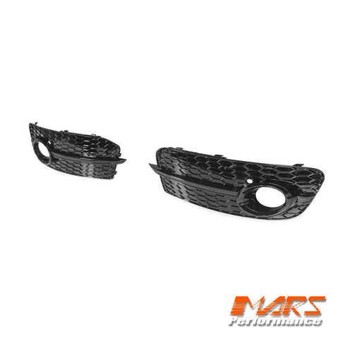 Gloss Black RS - Q5 Style Front Bumper Bar Fog Lights Cover Grille Bodykit for AUDI Q5 8R 2013 - 2016 - Mars Performance
