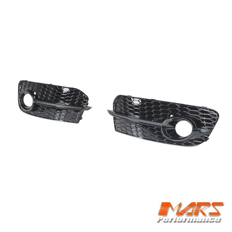 Gloss Black RS - Q5 Style Front Bumper Bar Fog Lights Cover Grille Bodykit for AUDI Q5 8R 2013 - 2016 - Mars Performance