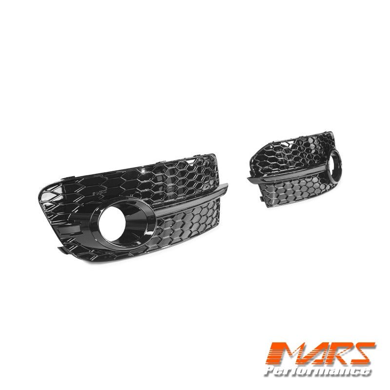 Gloss Black RS - Q5 Style Front Bumper Bar Fog Lights Cover Grille Bodykit for AUDI Q5 8R 2013 - 2016 - Mars Performance
