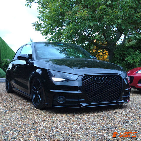 Gloss Black RS1 Honeycomb Style Front Bumper Bar Grille Grill Bodykit for AUDI A1 8X 2010 - 2014 - Mars Performance