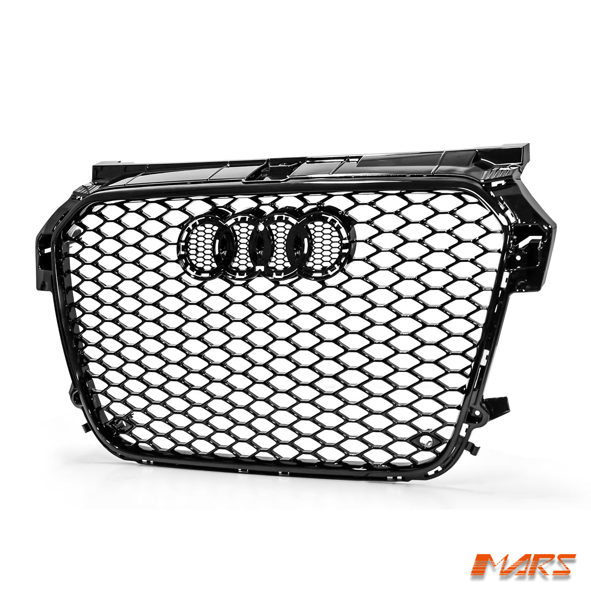 Gloss Black RS1 Honeycomb Style Front Bumper Bar Grille Grill Bodykit for AUDI A1 8X 2010 - 2014 - Mars Performance