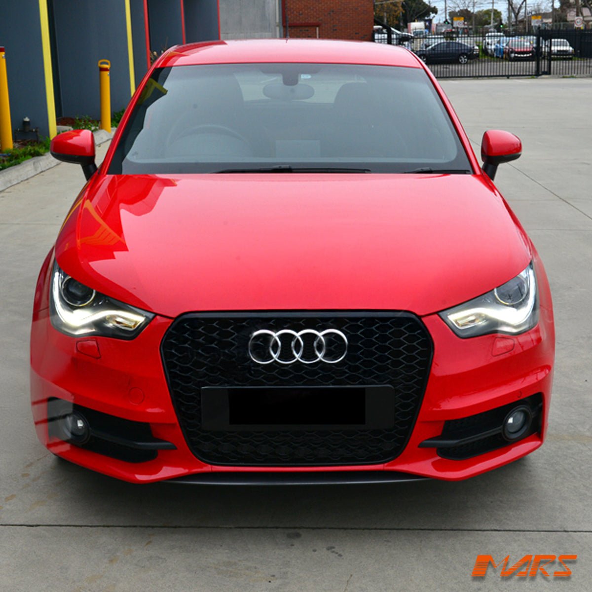 Gloss Black RS1 Honeycomb Style Front Bumper Bar Grille Grill Bodykit for AUDI A1 8X 2010 - 2014 - Mars Performance