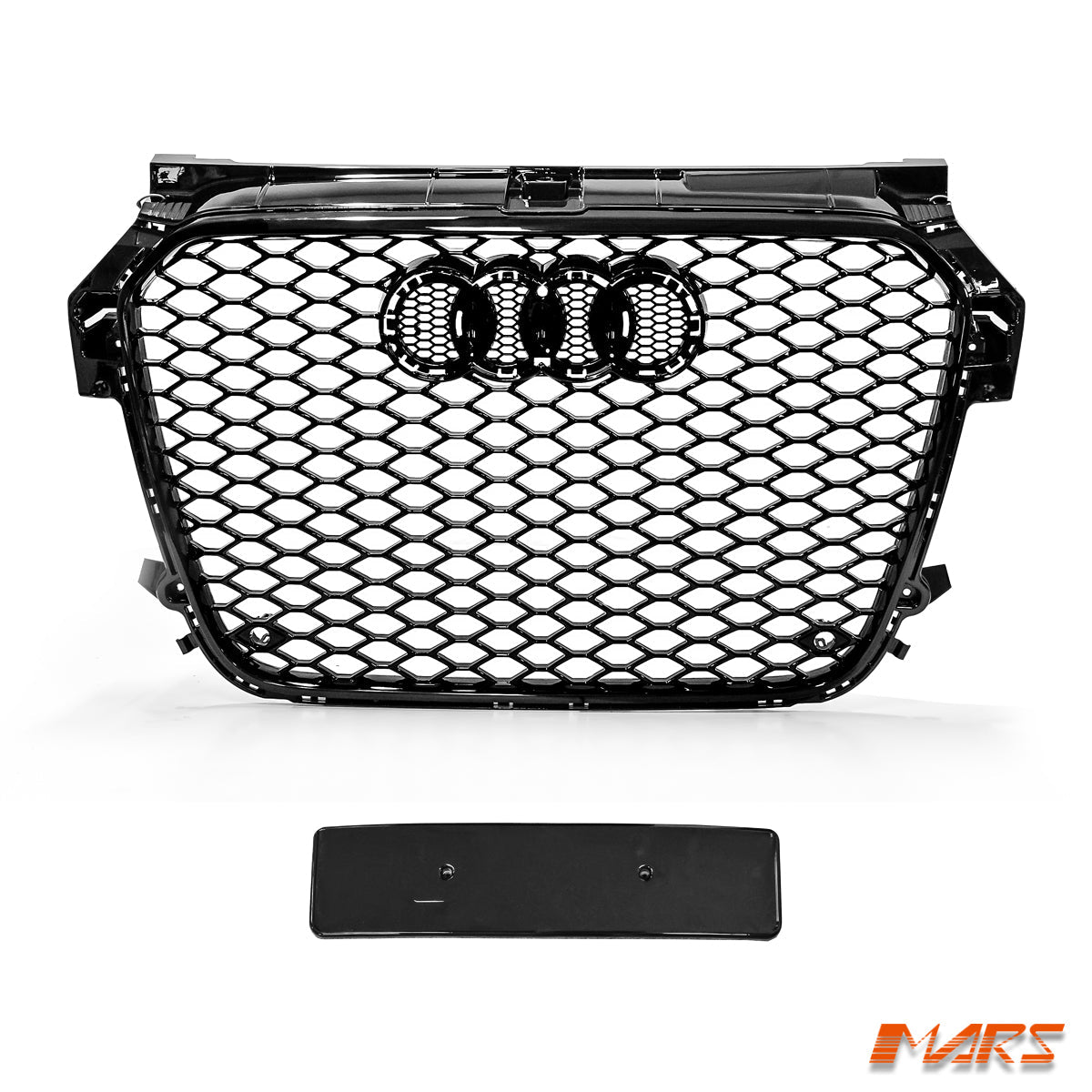 Gloss Black RS1 Honeycomb Style Front Bumper Bar Grille Grill Bodykit for AUDI A1 8X 2010 - 2014 - Mars Performance