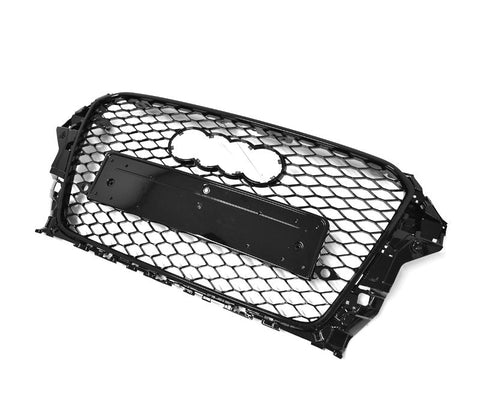 Gloss Black RS3 Style Front Bumper Bar Grille Grill Bodykit for AUDI A3 S3 8V 2013 - 2016 - Mars Performance