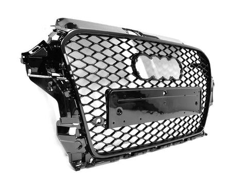 Gloss Black RS3 Style Front Bumper Bar Grille Grill Bodykit for AUDI A3 S3 8V 2013 - 2016 - Mars Performance