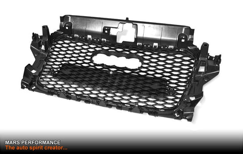 Gloss Black RS3 Style Front Bumper Bar Grille Grill Bodykit for AUDI A3 S3 8V 2013 - 2016 - Mars Performance
