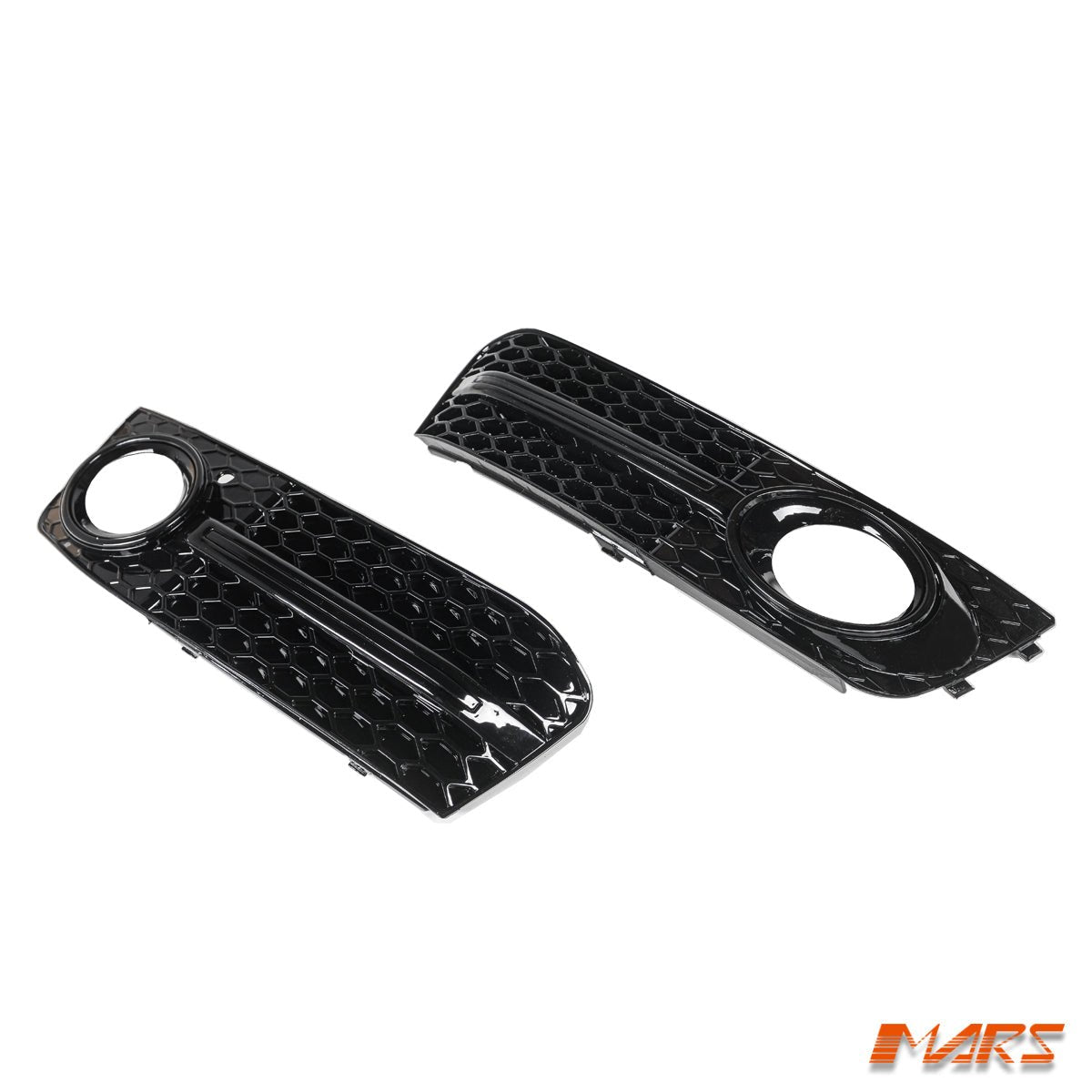 Gloss Black RS4 Style Front Bumper Bar Fog Lights Cover Grille for AUDI A4 B8 2009 - 2011 - Mars Performance