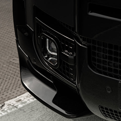 Gloss Black Urban Style Front Bumper Bar Lower Corner Lip Spoiler Bodykit for Land Rover Defender L663 90 110 130 2020 - 2025 - Mars Performance