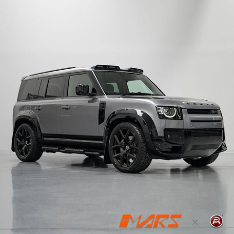 Gloss Black Urban Style Front Bumper Bar Lower Corner Lip Spoiler Bodykit for Land Rover Defender L663 90 110 130 2020 - 2025 - Mars Performance