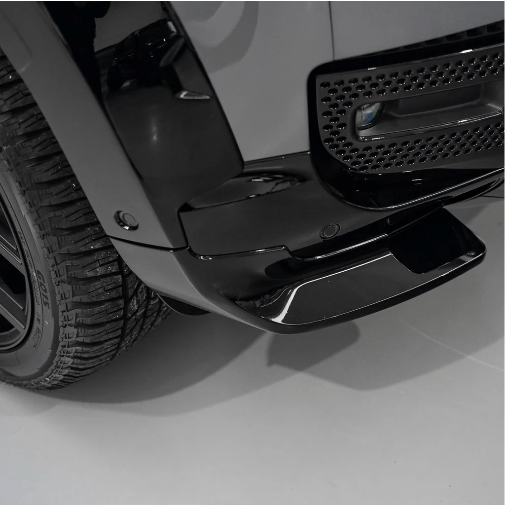 Gloss Black Urban Style Front Bumper Bar Lower Corner Lip Spoiler Bodykit for Land Rover Defender L663 90 110 130 2020 - 2025 - Mars Performance