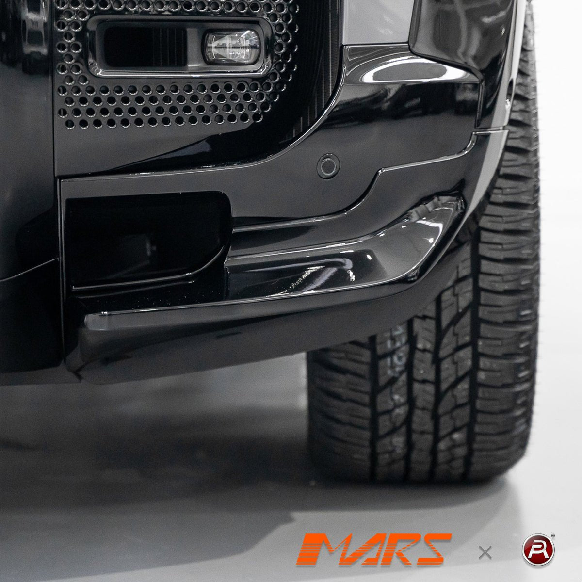 Gloss Black Urban Style Front Bumper Bar Lower Corner Lip Spoiler Bodykit for Land Rover Defender L663 90 110 130 2020 - 2025 - Mars Performance