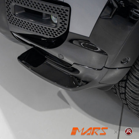 Gloss Black Urban Style Front Bumper Bar Lower Corner Lip Spoiler Bodykit for Land Rover Defender L663 90 110 130 2020 - 2025 - Mars Performance