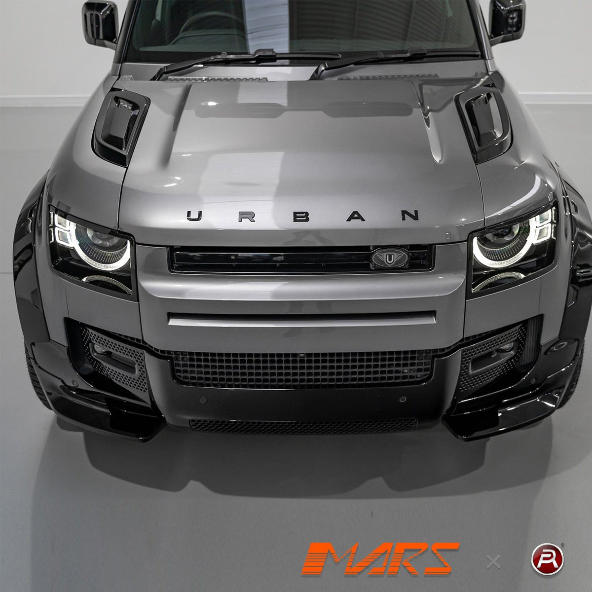 Gloss Black Urban Style Front Bumper Bar Lower Corner Lip Spoiler Bodykit for Land Rover Defender L663 90 110 130 2020 - 2025 - Mars Performance