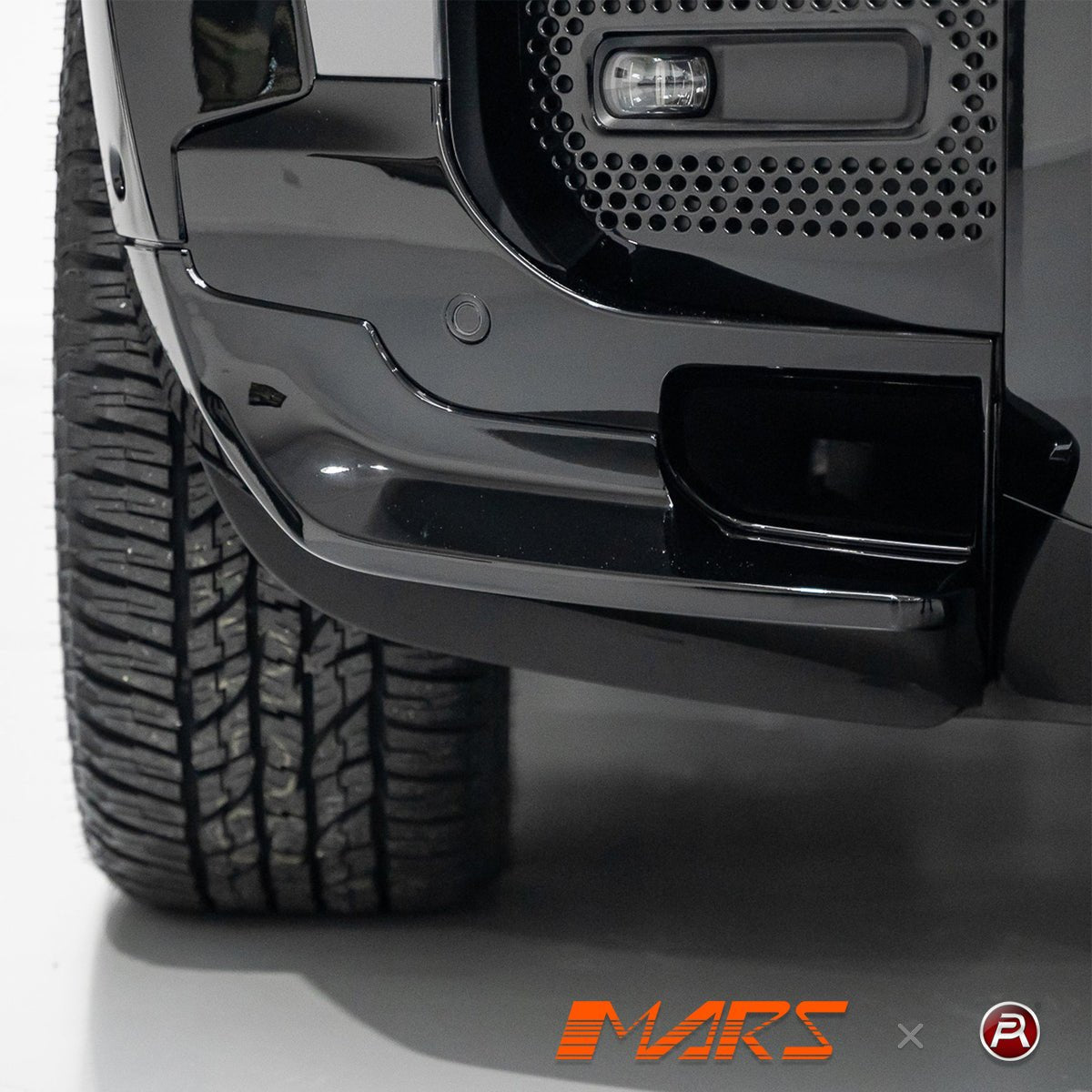 Gloss Black Urban Style Front Bumper Bar Lower Corner Lip Spoiler Bodykit for Land Rover Defender L663 90 110 130 2020 - 2025 - Mars Performance