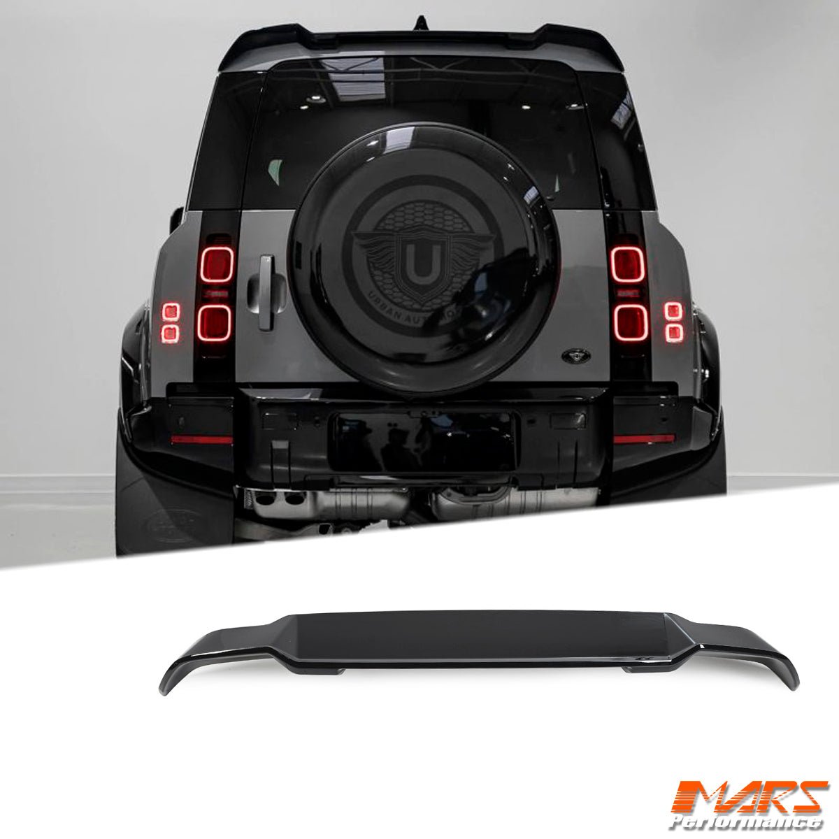 Gloss Black Urban Style Rear Roof Spoiler Wing Bodykit for Land Rover Defender L663 90 110 130 2020 - 2025 - Mars Performance