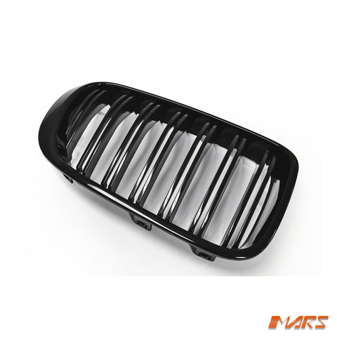 Gloss Black X4M Style Front Bumper Kidney Grille Grill Bodykit for BMW X4 F26 & X3 F25 LCI Facelift 2014 - 2018 - Mars Performance