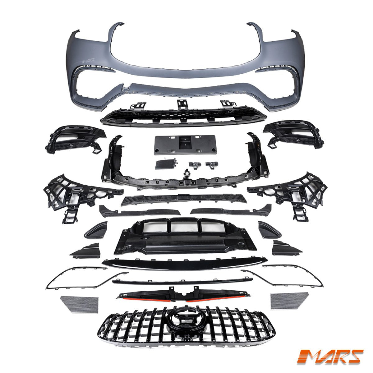 GLS63 - S AMG Style Front Bumper Bar Bodykit & Grill for Mercedes - Benz GLS Class X167 2019 - 2025 - Mars Performance
