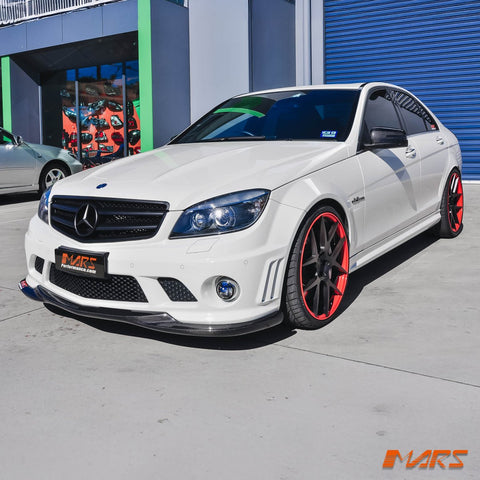 GodHand Style Carbon Fibre front bumper bar lip spoiler Bodykit for Mercedes - Benz W204 AMG C63 2007 - 2011 Pre update - Mars Performance