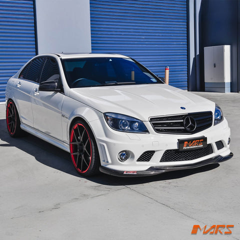 GodHand Style Carbon Fibre front bumper bar lip spoiler Bodykit for Mercedes - Benz W204 AMG C63 2007 - 2011 Pre update - Mars Performance