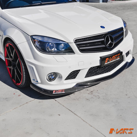 GodHand Style Carbon Fibre front bumper bar lip spoiler Bodykit for Mercedes - Benz W204 AMG C63 2007 - 2011 Pre update - Mars Performance