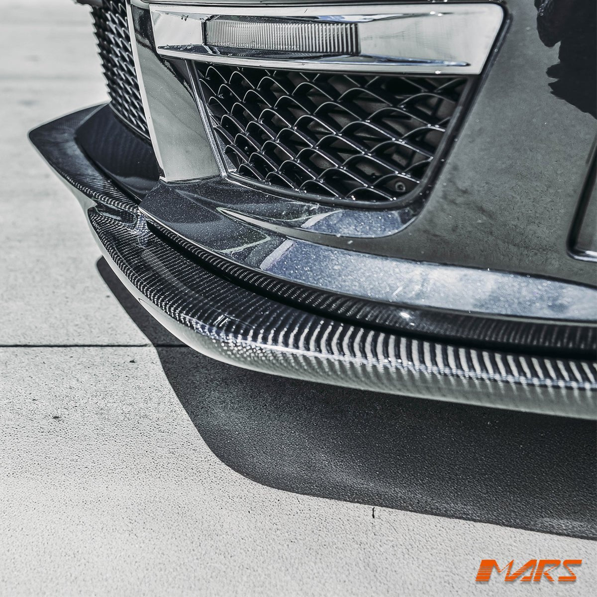 GodHand Style Carbon Fibre front bumper bar lip spoiler Bodykit for Mercedes - Benz W204 AMG C63 2011 - 2014 update - Mars Performance