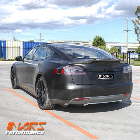 GT - V Style Carbon Fibre Rear trunk boot lip Spoiler Wing for Tesla Model S 2013 - 2018 - Mars Performance