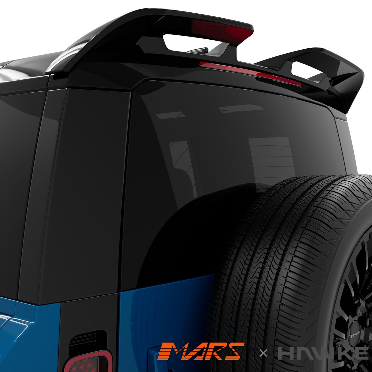 Hawke Aero 2 Gloss Black Roof Spoiler Wing Bodykit for Land Rover Defender L663 90 110 130 2020 - 2025 - Mars Performance