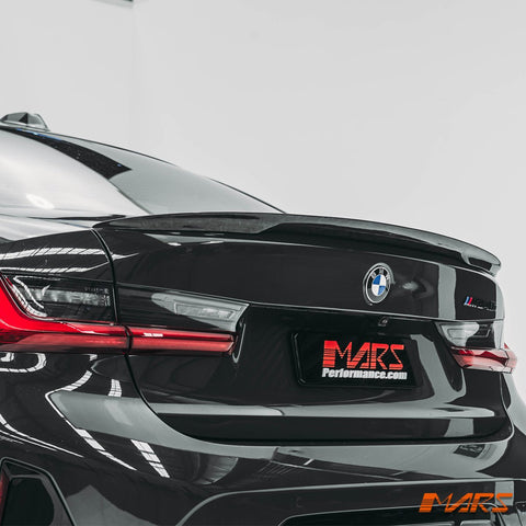 High Kick Marble forged Carbon Fibre Rear trunk boot lip Spoiler Wing Bodykit for BMW 3 Series G20 & G80 M3 - Mars Performance