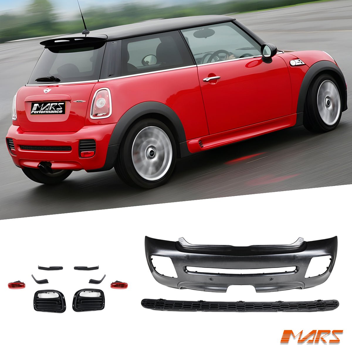 JCW Style Rear Bumper bar Body kits for Mini Cooper S R56 R57 R58 R59 ...
