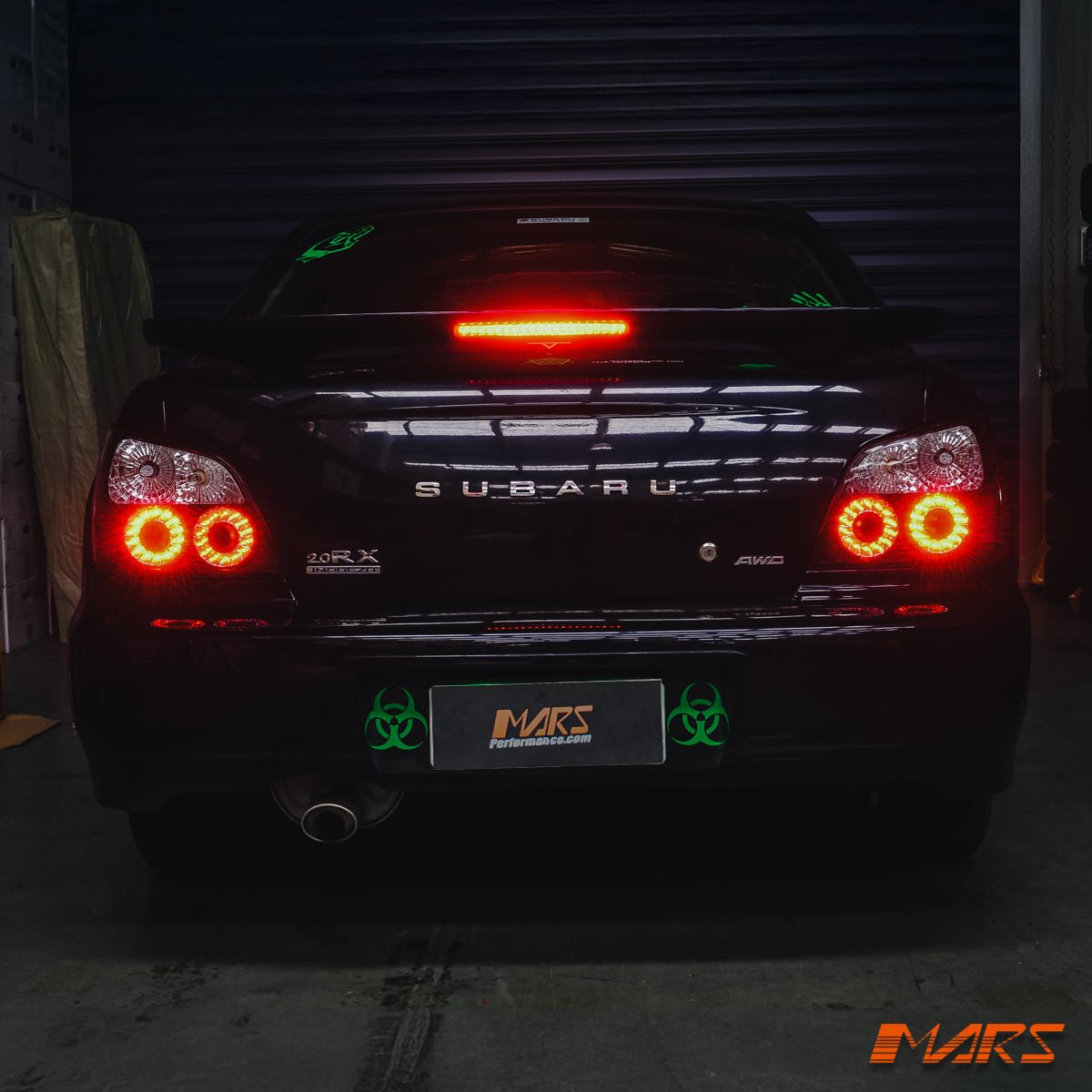 JDM Black Altezza LED Tail Lights for Subaru Impreza GD 2001 - 2003 Sedan - Mars Performance