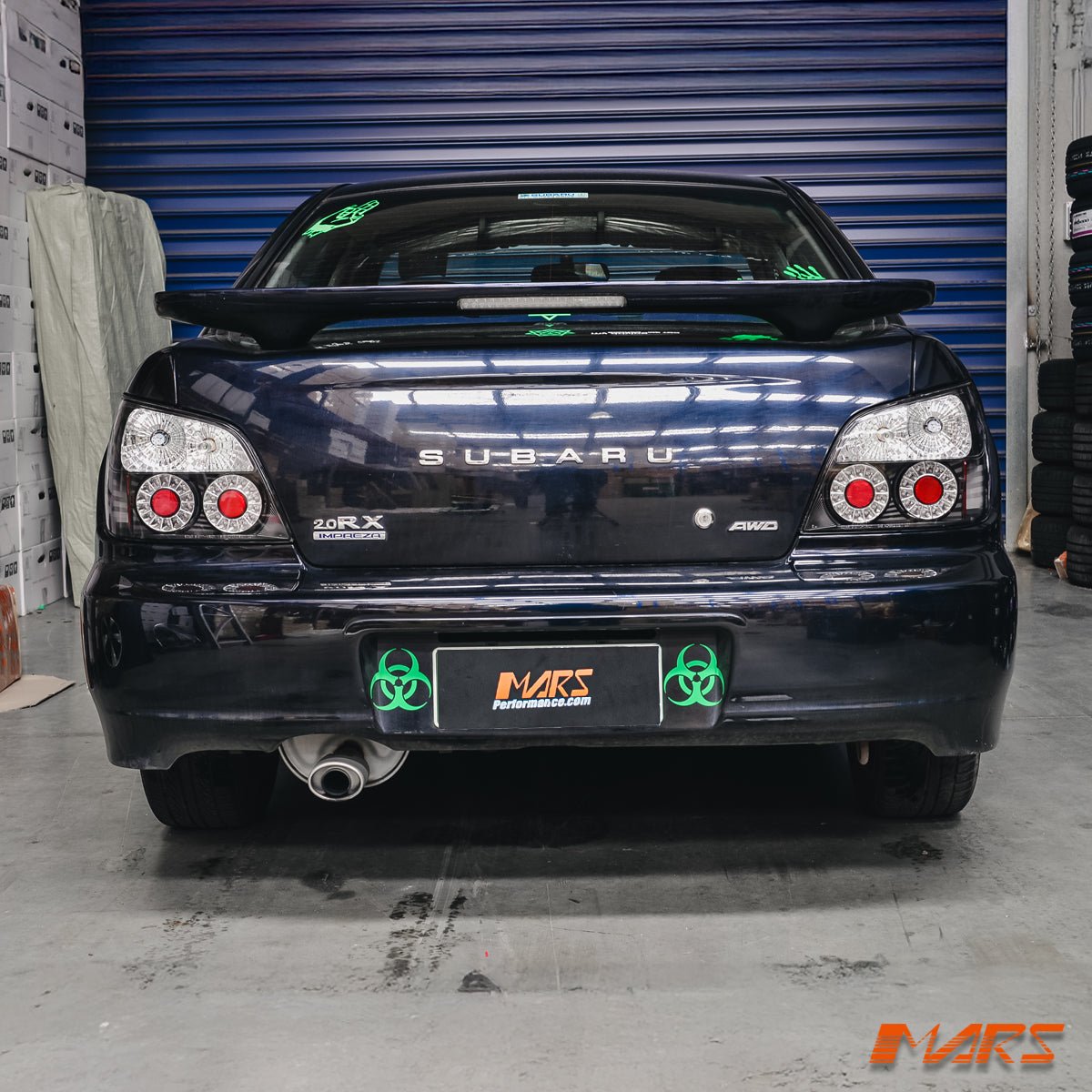 JDM Black Altezza LED Tail Lights for Subaru Impreza GD 2001 - 2003 Sedan - Mars Performance