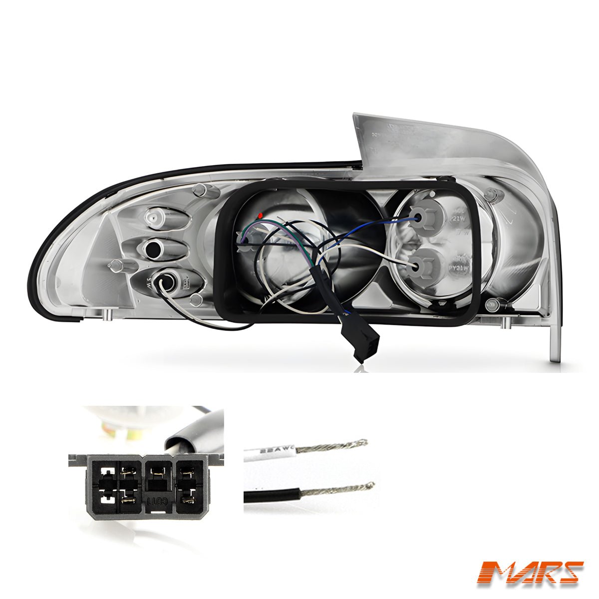 JDM Black Altezza Tail Lights for Subaru Impreza 1993 - 2000 GC8 Sedan 22B - Mars Performance