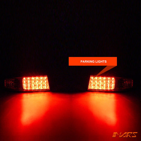 JDM Black LED Tail Lights for Nissan 200SX Silvia S14 1993 - 1998 - Mars Performance